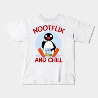 Pingu - Nootflix and chill Kids T-Shirt